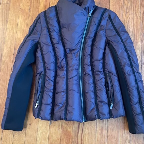Zac Posen purple and black puffer -waist length size-medium - Picture 2 of 4